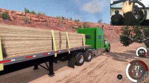 BeamNG Drive - T75 Exclusive Transporting Wood Planks | Logitech G29 Gameplay