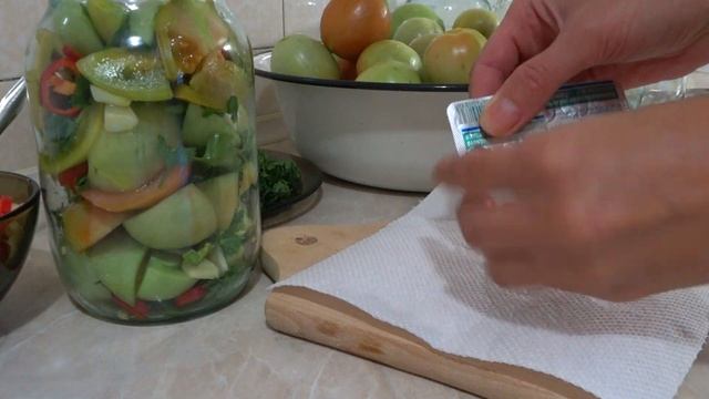 Зеленые острые помидоры на зиму без стерилизации. Быстрый и вкусный рецепт! ✽ Консервация, заготовк