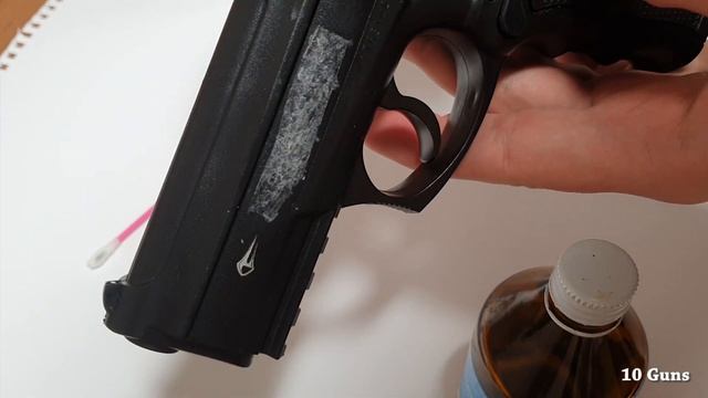 Как стереть надписи с пневматических пистолетов (пластик, металл) смотреть онлайн