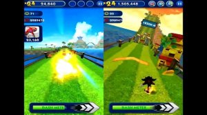 Sonic Dash SONIC VS SHADOW Android iOS Gameplay