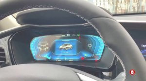 Анимационная панель приборов новой GEELY TUGELLA рестайлинг. Смена панели зависит от режима движени