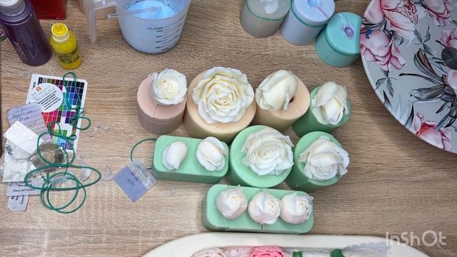 Часть 4 . Пионы обзор. А так же розы, фрезии и гортензии. Обзор букетов / мыловарение #handmade смотреть онлайн