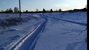 Мотобуксировщик Филин с лыжным модулем. Ходовые испытания