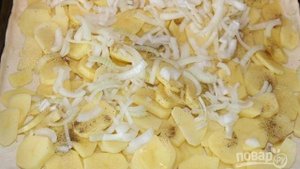 Курник из слоеного теста