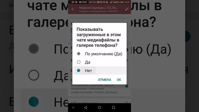 Как сделать, чтобы медиа из чата WhatsApp не сохранялись в галерее вашего телефона смотреть онлайн