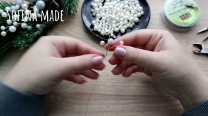 Новогодний декор. Веточки из бусин на рождественский венок и не только!