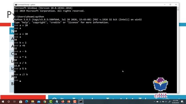 Python Arithmetic Operators , Comparison Operators | Python Tutorial for Beginners in Telugu Part 5