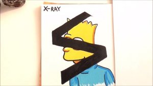 How to DRAW SIMPSON easy X-Ray effect