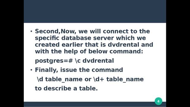 Descibe Table Command in PostgreSQL || Malayalam Tutorial смотреть онлайн