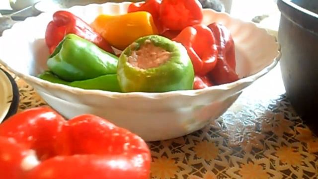 Как готовить фаршированные перцы с мясом и рисом. Готовлю часто, очень вкусно!