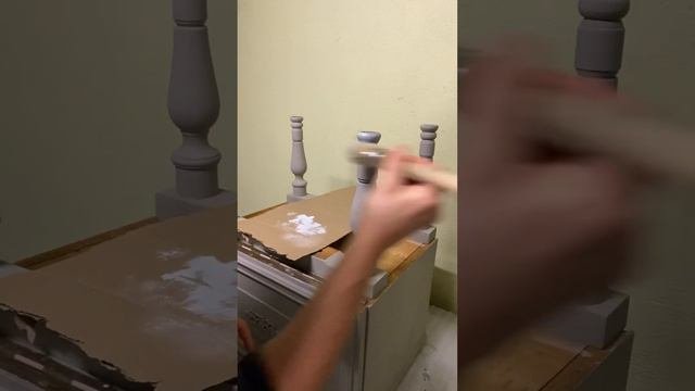 Техника сухой кисти на гладкой поверхности #chalkpaint #diy #перекраскамебели