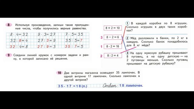 ГДЗ по математике Страница.10 Класс 3 рабочая тетрадь Моро М.И. Часть 1 смотреть онлайн