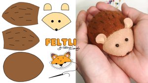 Ёжик из фетра своими руками / Игольница ёжик / DIY Felt Hedgehog / Выкройка ёжика из фетра