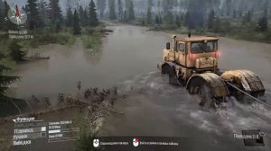 Spintires MudRunner. Карта Долина. Кировец K-700. Вытаскиваем ЗИЛ. Часть 2