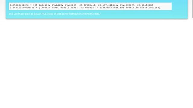 Producing an MLE for a pair of distributions in python смотреть онлайн