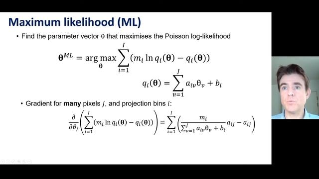 Statistical image reconstruction: maximum Poisson likelihood for PET смотреть онлайн