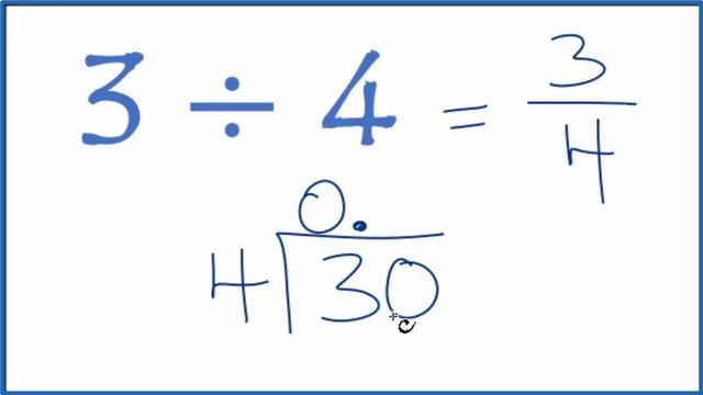 3 divided by 4 (3 ÷ 4 or 3/4) смотреть онлайн