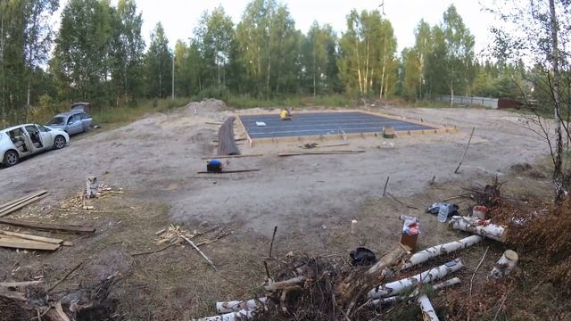 Развод с арматурой. Армирование плитного фундамента. смотреть онлайн