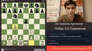 LIVE stream на CHESS.COM c мм Шамилем Арслановым
