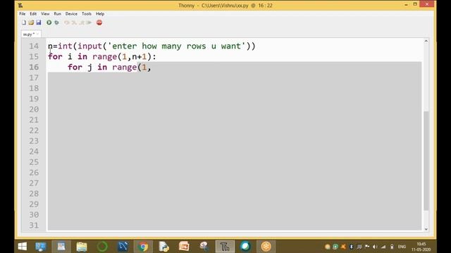 Pattern Program in Python | Python Programs for Beginners