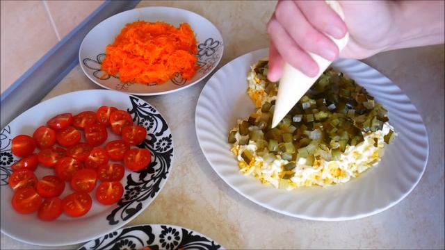 Салат СЕРДЦЕ на праздничный стол и идея ЗАВТРАКА для ЛЮБИМОГО смотреть онлайн