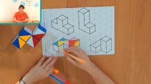 Кубики Никитина "сложи узор" - собери картинку 3D и раскрась схему