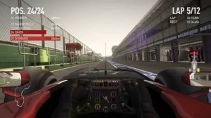 F1 2010 game Tire damaged Gameplay HD