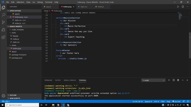 Backend Tutorial: Designing Cards Using Pure Pug + NodeJs | Web Development Tutorials #76