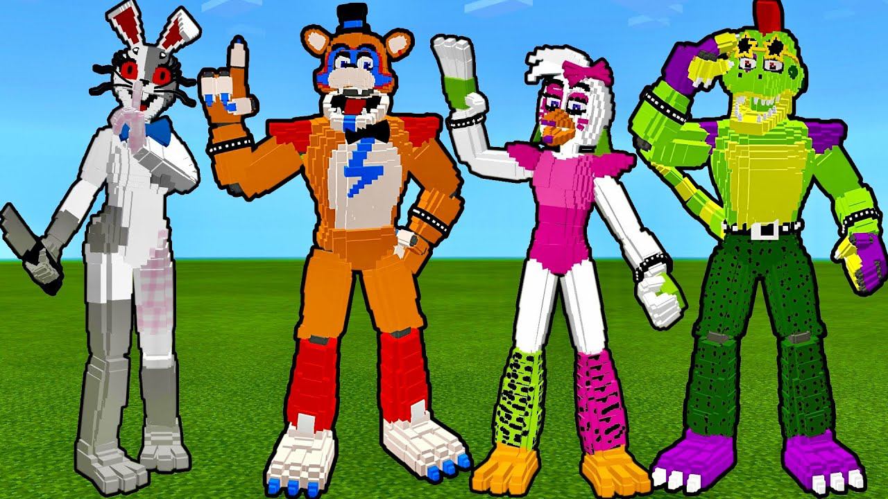 ВСЕ АНИМАТРОНИКИ ИЗ ФНАФ 9 в МАЙНКРАФТ Fnaf Security Breach Minecraft