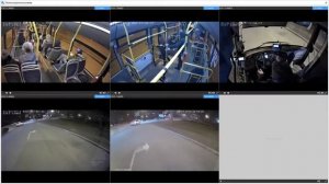 Видеонаблюдение ИНФОТЕХ в автобусах, Ночь, видеорегистратор AVR-4FHD24B, 5 IP камер