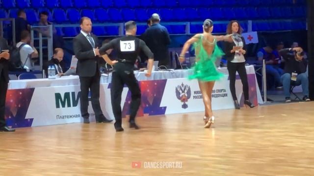 Daniel Rubashevsky - Anastasiya Rubashevsky USA | Pasodoble | World Latin Championship 2019 | Mosco смотреть онлайн