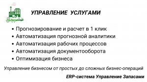 Автоматизация управления услугами в программе Управление Запасами