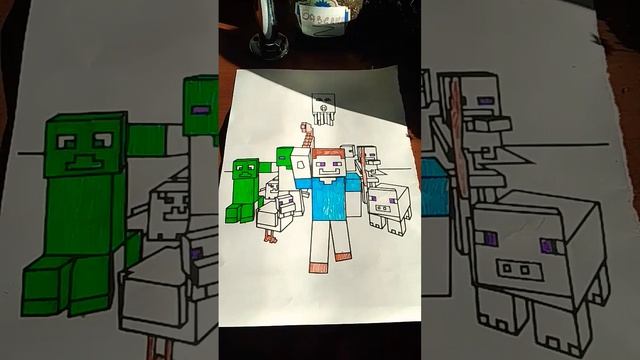 √3 крутая раскраска Майнкрафт ? смотреть онлайн