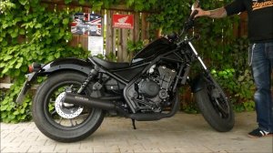 HONDA CMX 500 REBEL - standart exhaust vs. miller custom II exhaust