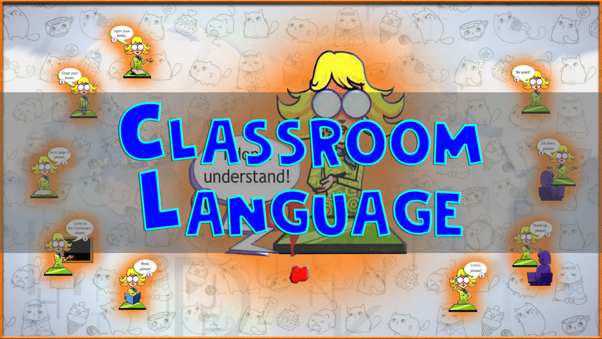 Classroom Language - Learning English Words. Язык в классе - Учим Английские слова