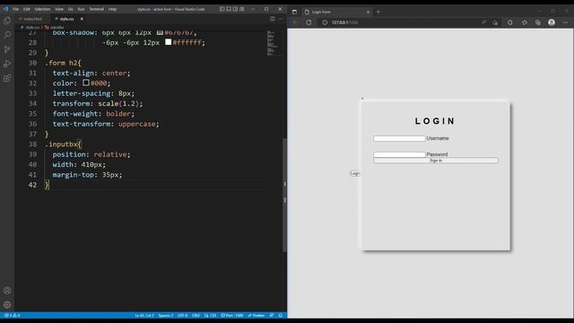 Login form with active button | Beginner Tutorial