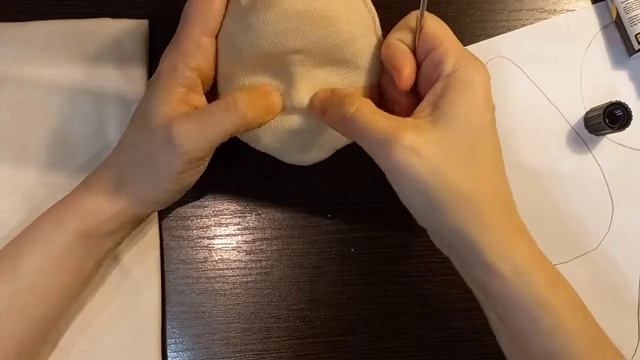 Обтяжка головы. Как обтянуть трикотажем лицо куклы. смотреть онлайн