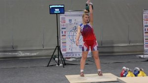 Алина Васькина. Рывок 179 (24кг). Чемпионат Европы 2017 по гиревому спорту