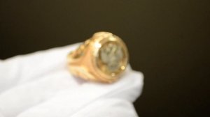 Эксклюзивная мужская печатка из золота двух сплавов с гербом России