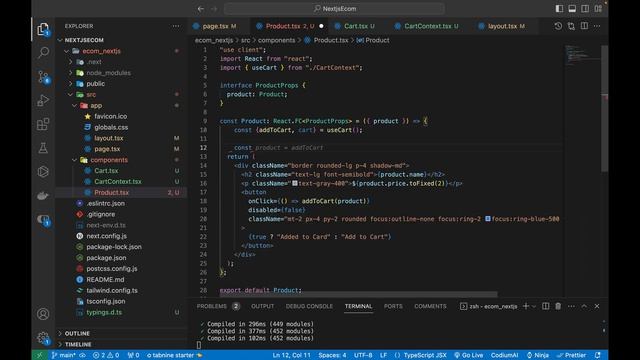Build Next.js 14+ E-Commerce Web App with Stripe Payment and Tailwind CSS