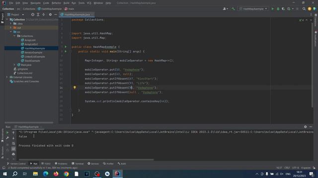 Основы Java. Урок 094. HashMap. Методы containsValue, containsKey, keySet, values. смотреть онлайн