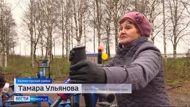В селе Холмогоры появилась новая уличная спортивная площадка