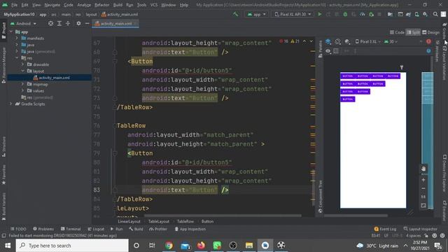 Table Layout in Android kotlin смотреть онлайн