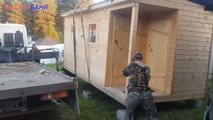 Установка готовой бани на участке