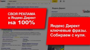 Яндекс Директ ключевые слова. Собираем с нуля семантическое ядро