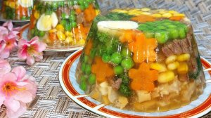 Эта Закуска затмит все блюда на Праздничном столе. Вкуснейший и Очень Красивый холодец без Желатина