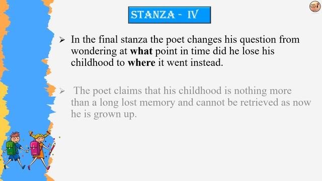 Childhood – Explanation, Mind Map And Poetic Devices | Markus Natten | Class 11 | Hornbill