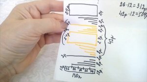 Двухцветная юбка клиньями,связанная поперек спицами.Расчёт.