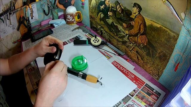 Удочка с алиэкспресс для зимней рыбалки ,обзор ,распаковка))))