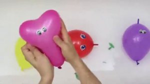Reverse Happy Kids: Развивающее видео Учим цвета Лопаем воздушные Шарики с водой Белый шарик